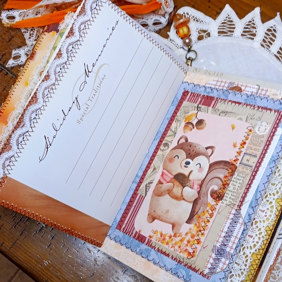 Gratitude Soft Plush Cover Fall Junk Journal - Picture 8 of 13